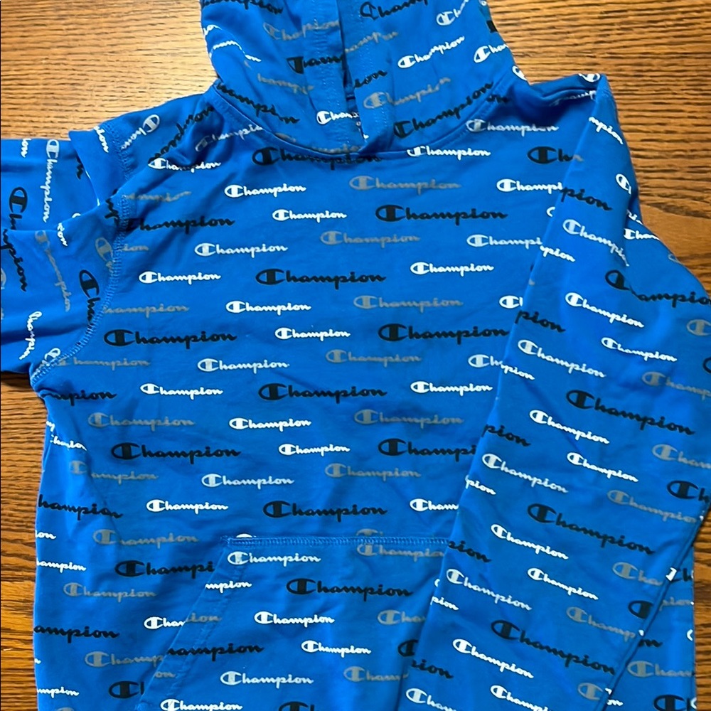 Champion Blue Sweatshirt Athletic Fit